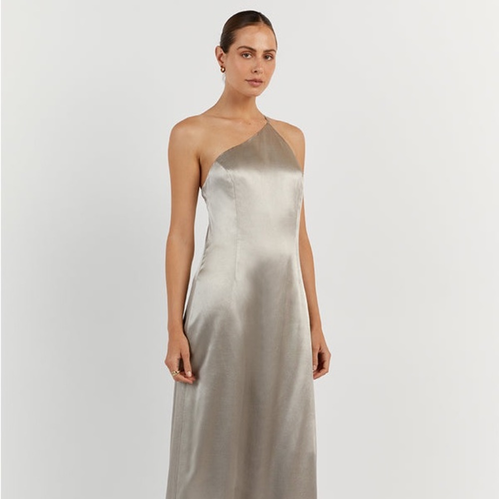 NWT Dissh Rio Pewter One Shoulder Dress US Size 8